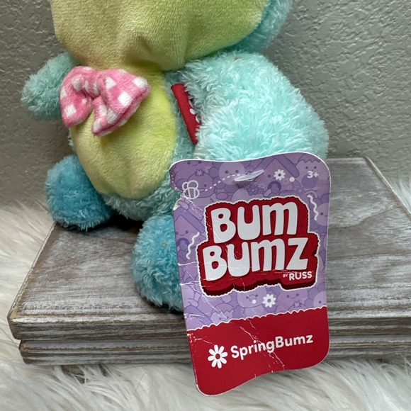 $11 π Bum Bumz Finnley Frog 7.5" Plush Springbumz EASTER 2025 NEW - Picture 3 of 3